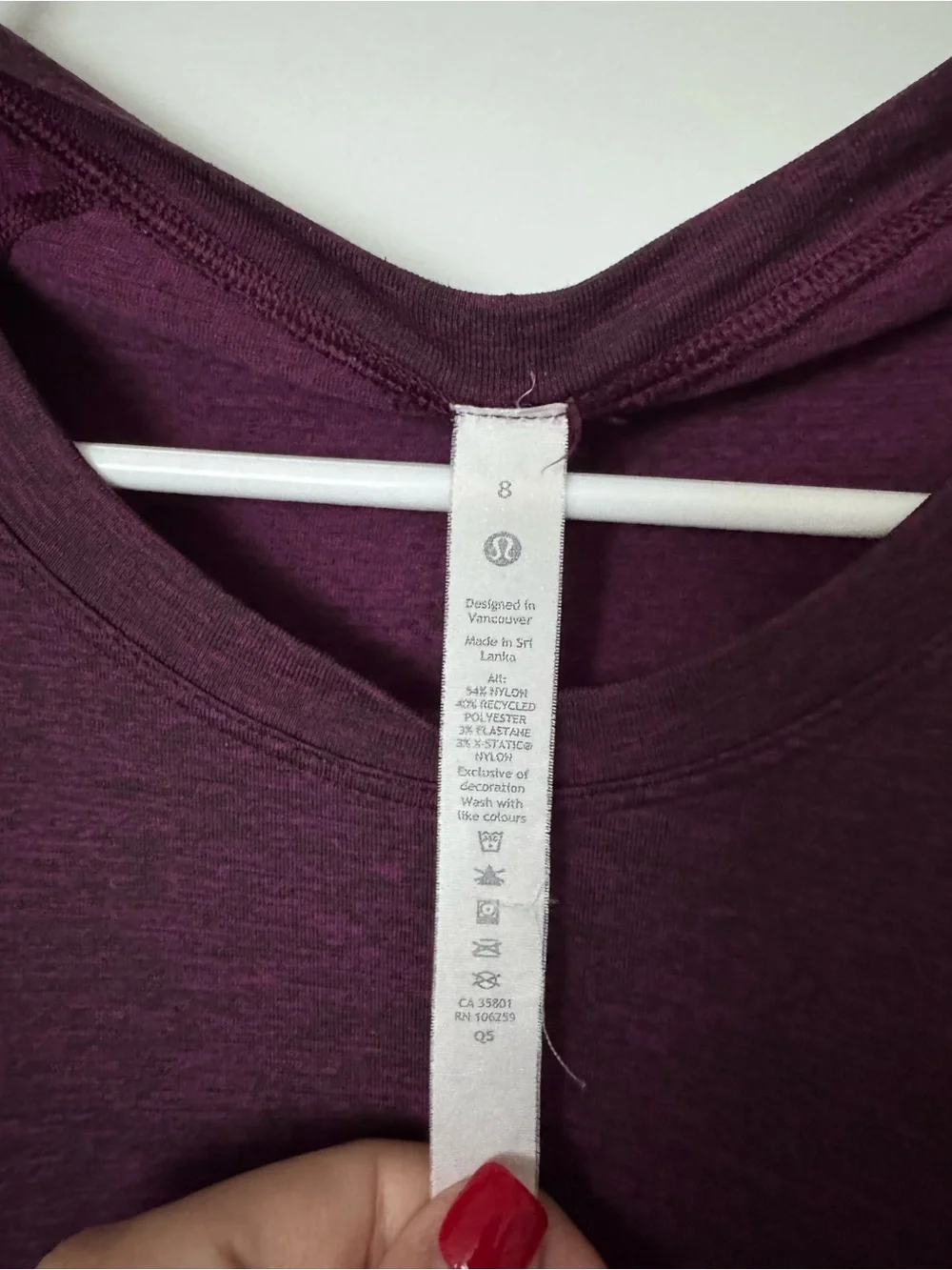 Lululemon plum swiftly tech shirt